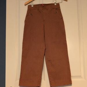 SPANX Cropped Wide Leg Pants In Burnt Sienna